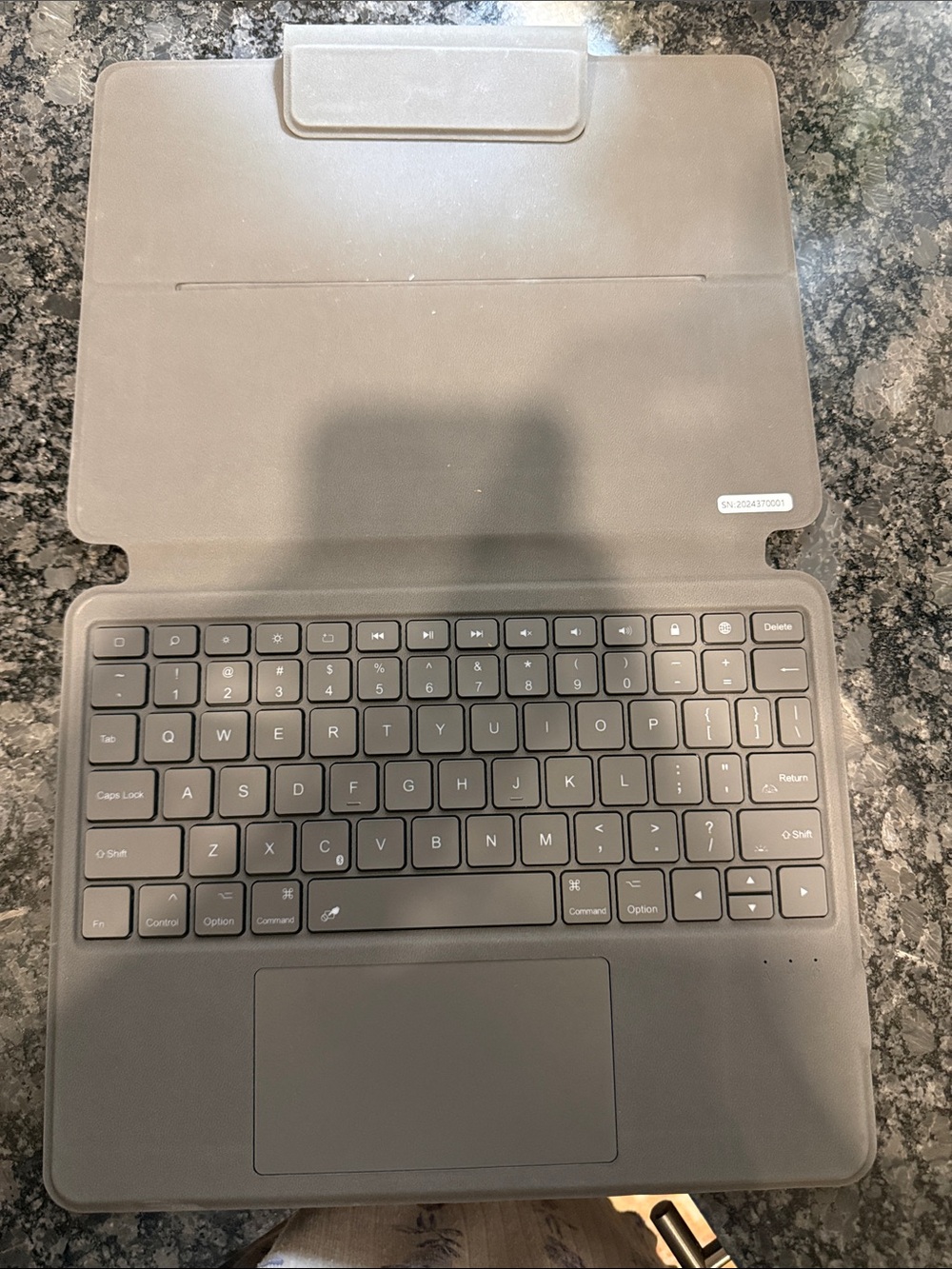 Gray Wireless Keyboard Case with Trackpad for Tablets